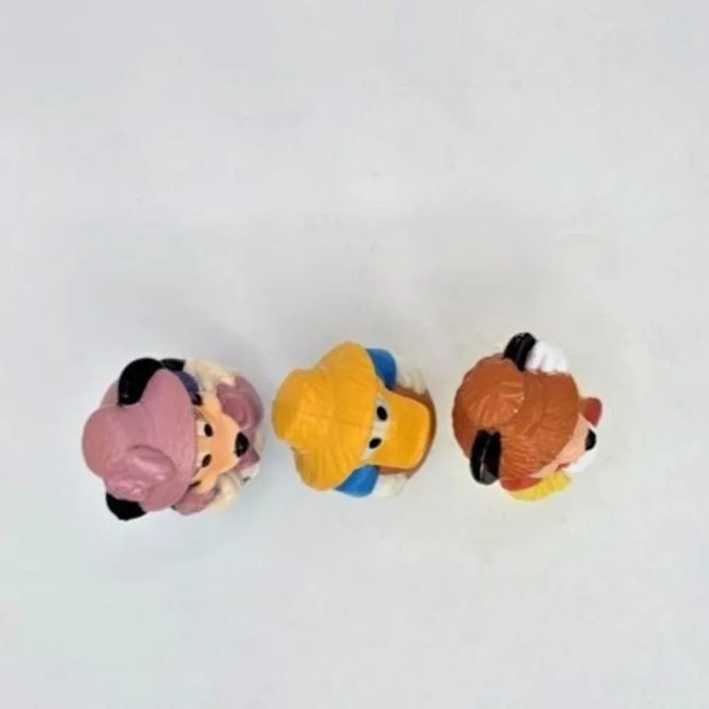 Vintage ARCO Disney Figurines Mickey Minnie Donald Farming Lot of 3 Cake Toppers